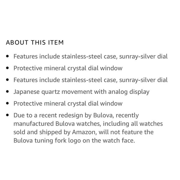 Bulova Mens Silver Tone Stainless Steel Classic Quartz Men's Watch - Picture 10 of 12